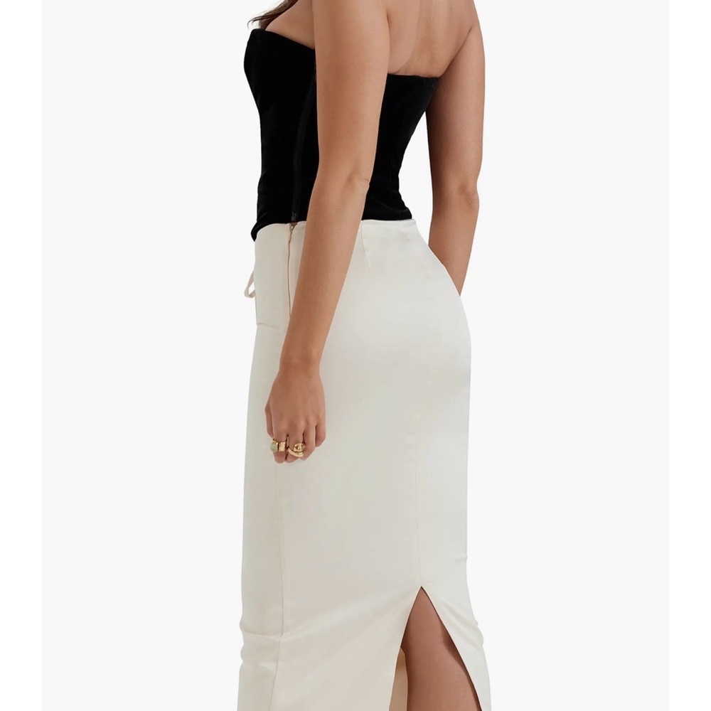 HOUSE OFCB'Jaina'Black&Vintage Cream Strapless Corset Dress/Size M-US 6-8 - Picture 3 of 7